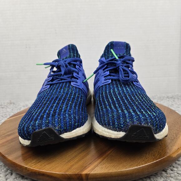 Adidas Men 12 Ultra Boost 4.0 Hi Res Blue Knit Athletic Gym Trainer Running Shoe - Picture 4 of 12